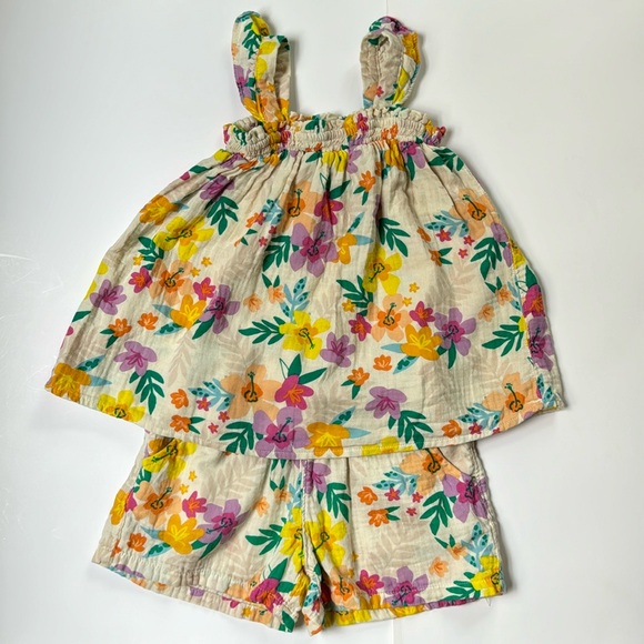Cat and Jack Girls’ Gauze Short Set Size 6/7 (small) - Picture 2 of 16